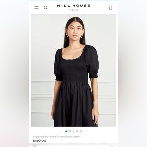 Hill House Louisa Nap dress Medium black cotton